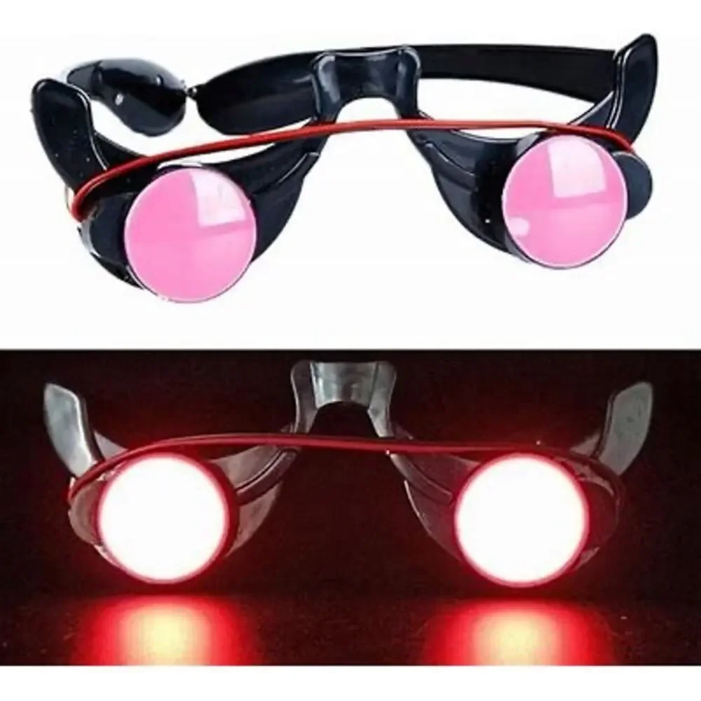 Fade In & Out Phantom Grim Reaper Costume- Wireless Battery Light Up Glasses - S